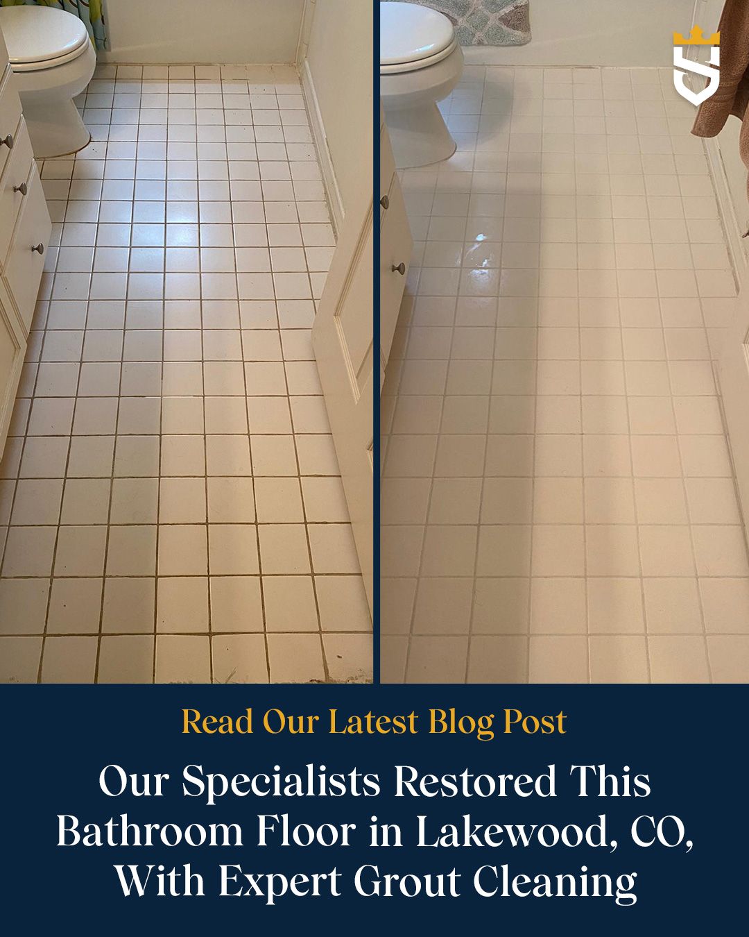 Our Specialists Restored This Bathroom Floor in Lakewood, CO, With Expert Grout Cleaning