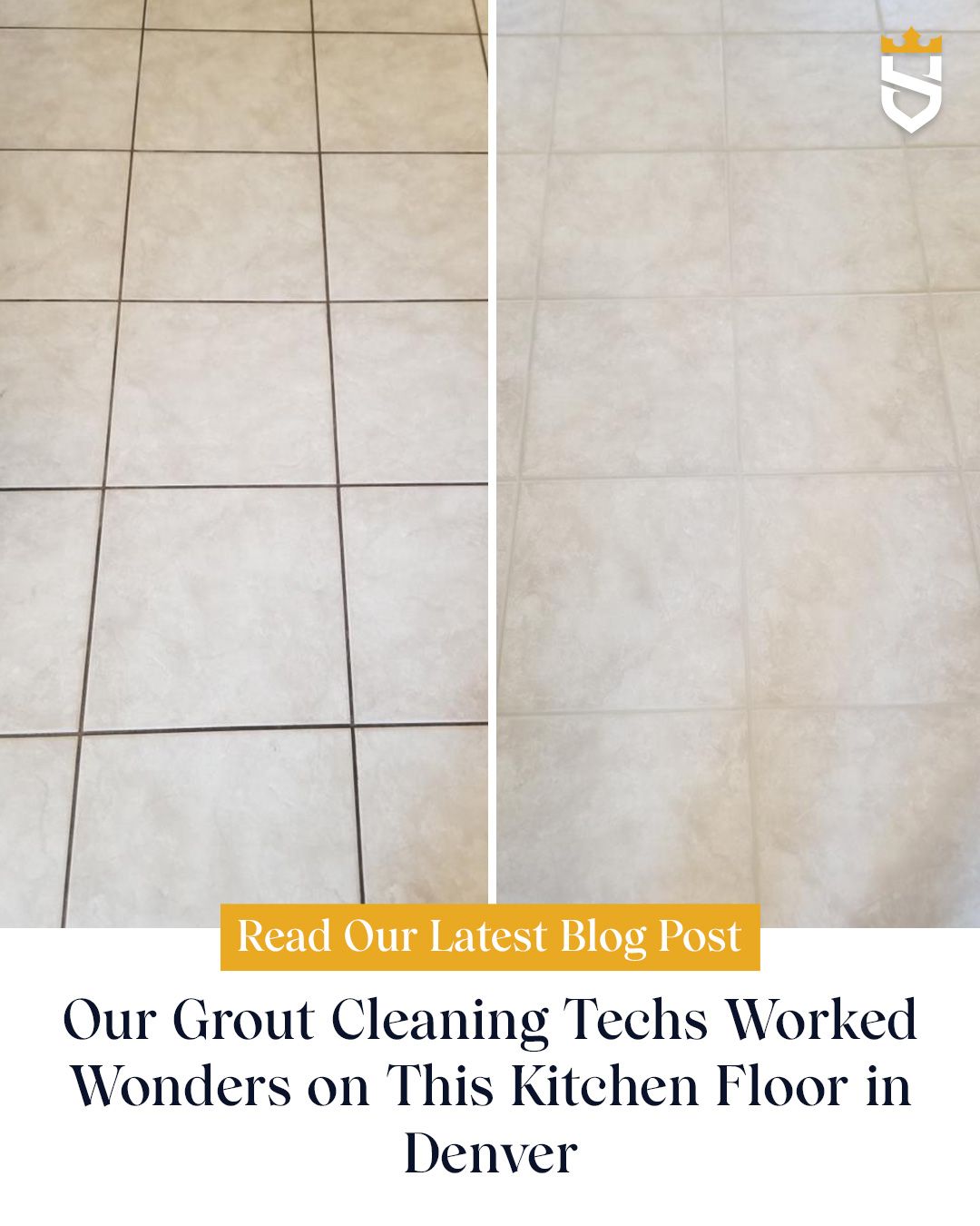 Our Grout Cleaning Techs Worked Wonders on This Kitchen Floor in Denver